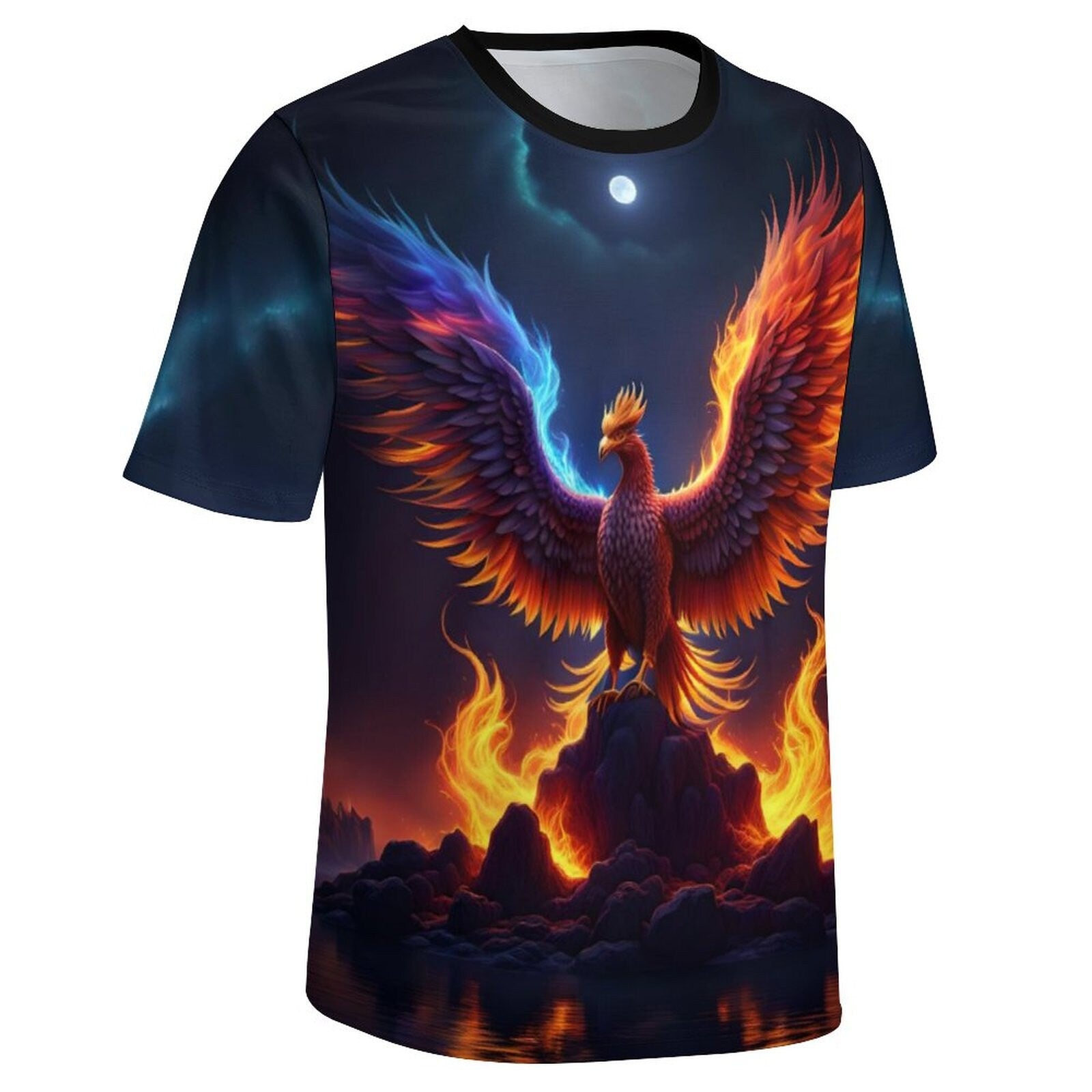 hippieartzone - Fire Phoenix T-Shirt , Phoenix Shirt, Fire Bird Shirts, Red Fire Bird Tee, Gift for Father, Fantasy T-Shirt