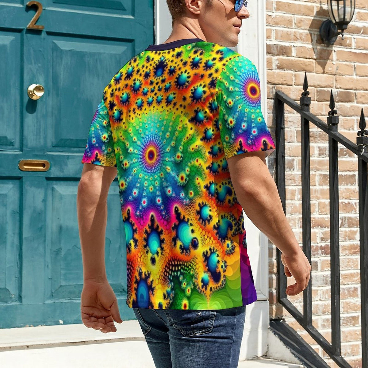 hippieartzone - Men&#39;s Trippy Fractal Shirt for Sale by Swaggy Shirts on Etsy, Mandekgrot Shirt, Psychedelic Art T-Shirt, Festival Clothing, Gifts for Father