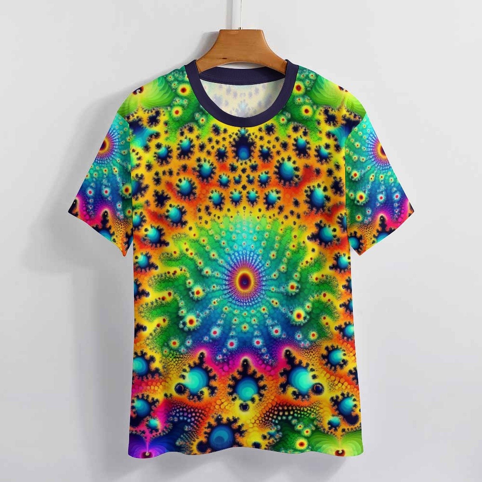 hippieartzone - Men's Trippy Fractal Shirt for Sale by Swaggy Shirts on Etsy, Mandekgrot Shirt, Psychedelic Art T-Shirt, Festival Clothing, Gifts for Father