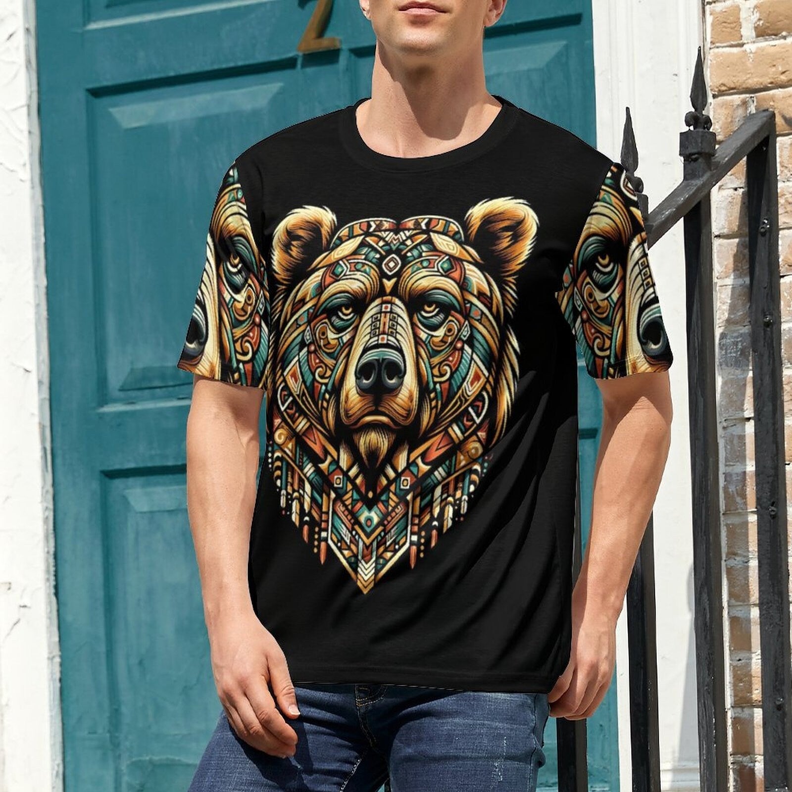 hippieartzone - Bear Spirit Animal T-Shirt, Power Bear Shirt for Sale by Swaggy Shirts on Etsy, Spiritual Shirt, Native Bear Tee, First Nations T-Shirt Gift
