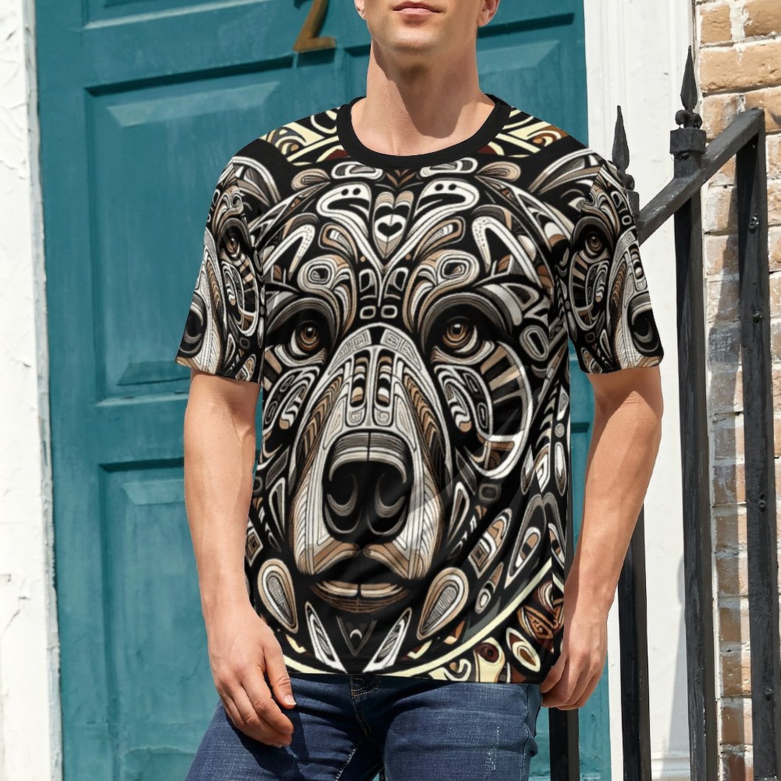 hippieartzone - Power Bear Shirt for Sale by Swaggy Shirt on Etsy, Bear Spirit Animal T-Shirt, Bear Shirt, Spiritual Shirt, Gift for Dad, Animal Lover Shirt