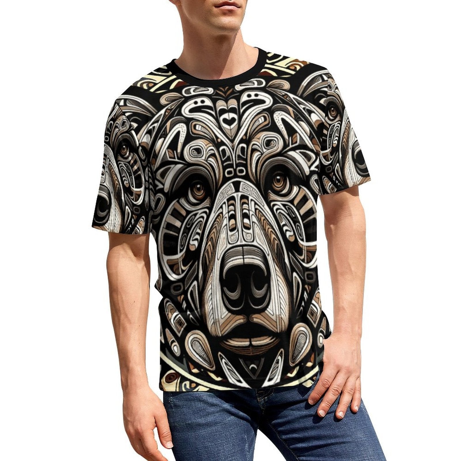 hippieartzone - Power Bear Shirt for Sale by Swaggy Shirt on Etsy, Bear Spirit Animal T-Shirt, Bear Shirt, Spiritual Shirt, Gift for Dad, Animal Lover Shirt