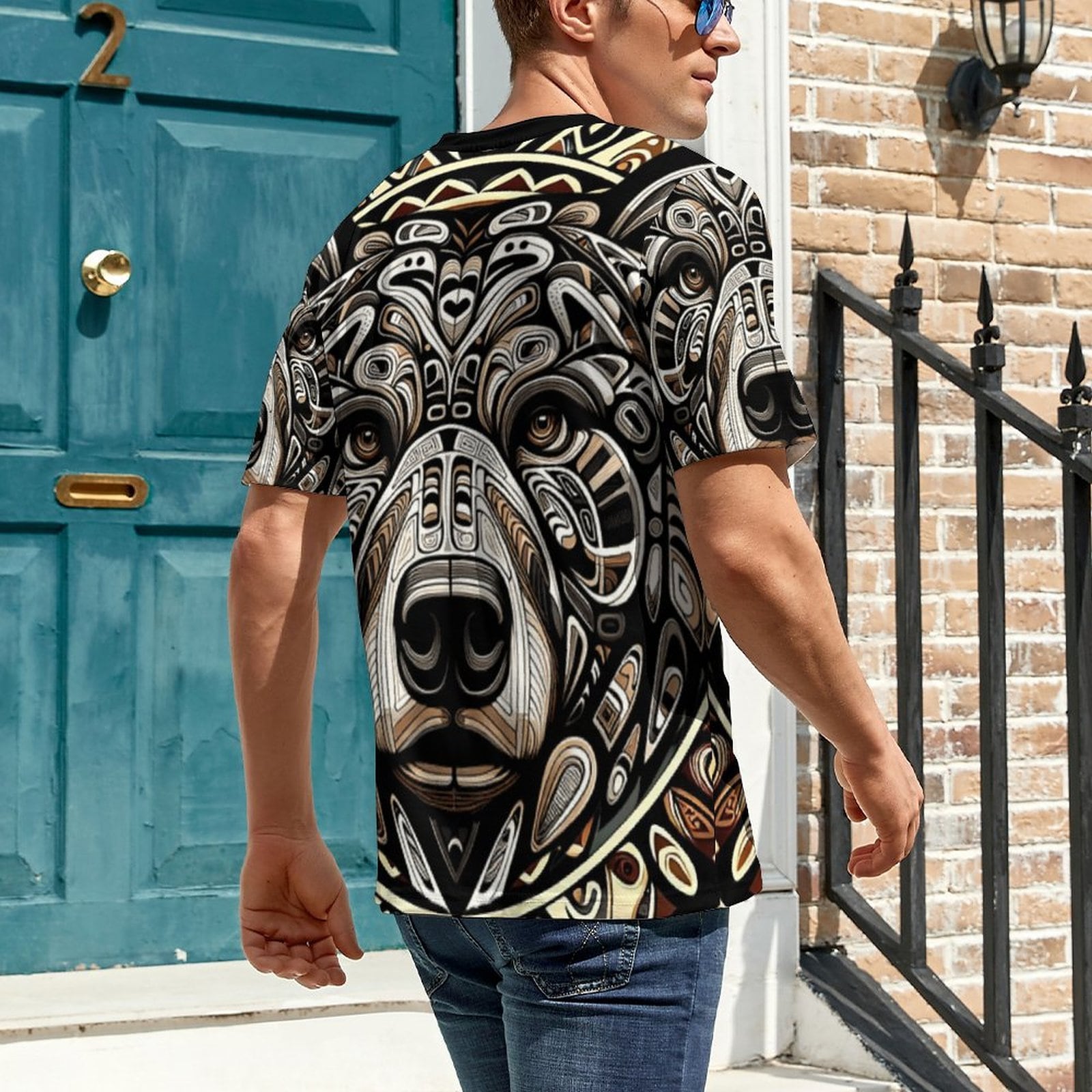 hippieartzone - Power Bear Shirt for Sale by Swaggy Shirt on Etsy, Bear Spirit Animal T-Shirt, Bear Shirt, Spiritual Shirt, Gift for Dad, Animal Lover Shirt