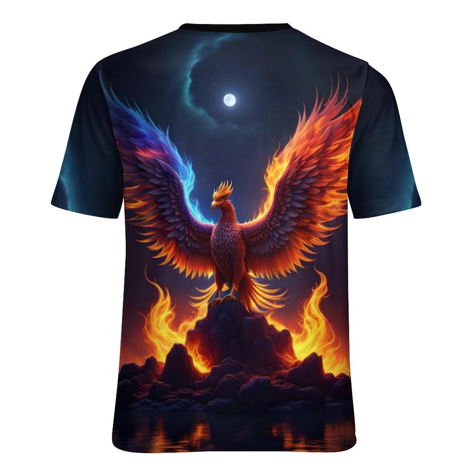 hippieartzone - Fire Phoenix T-Shirt , Phoenix Shirt, Fire Bird Shirts, Red Fire Bird Tee, Gift for Father, Fantasy T-Shirt