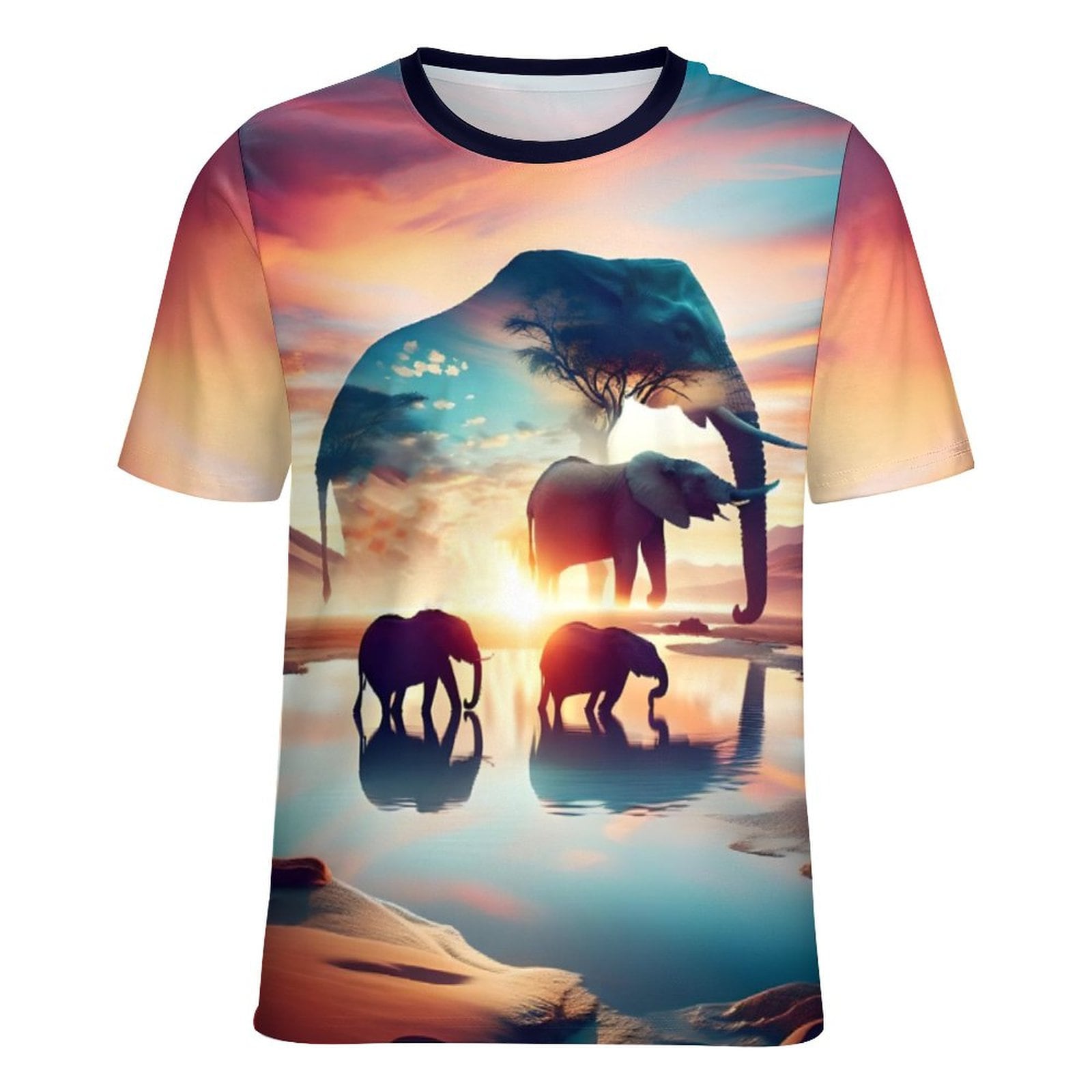 hippieartzone - Sacred Elephant Shirt Shirts Elephant Spirit Animal T-Shirt, Elephant Graphic Shirts, Animal Lovers T-Shirt Gift