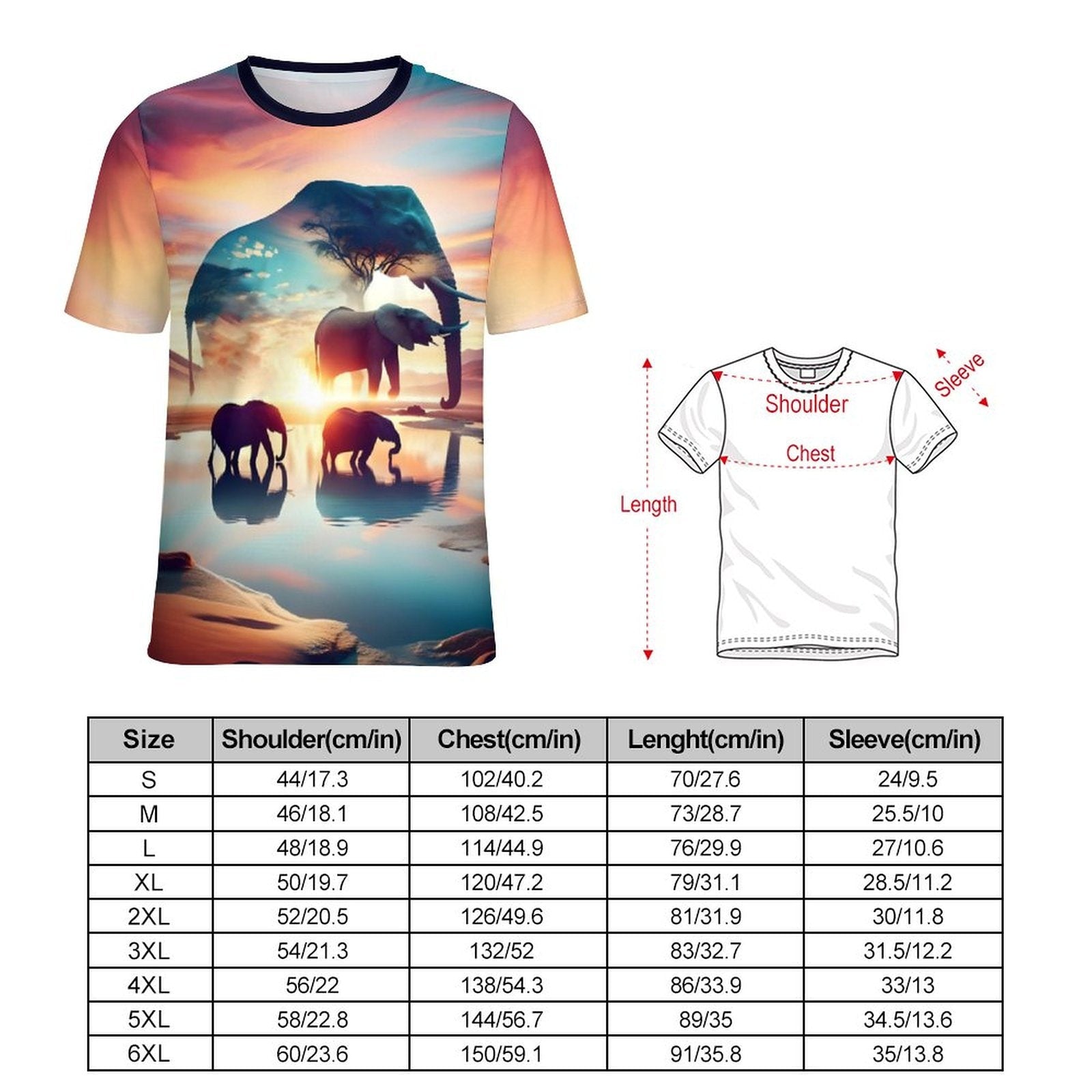 hippieartzone - Sacred Elephant Shirt Shirts Elephant Spirit Animal T-Shirt, Elephant Graphic Shirts, Animal Lovers T-Shirt Gift