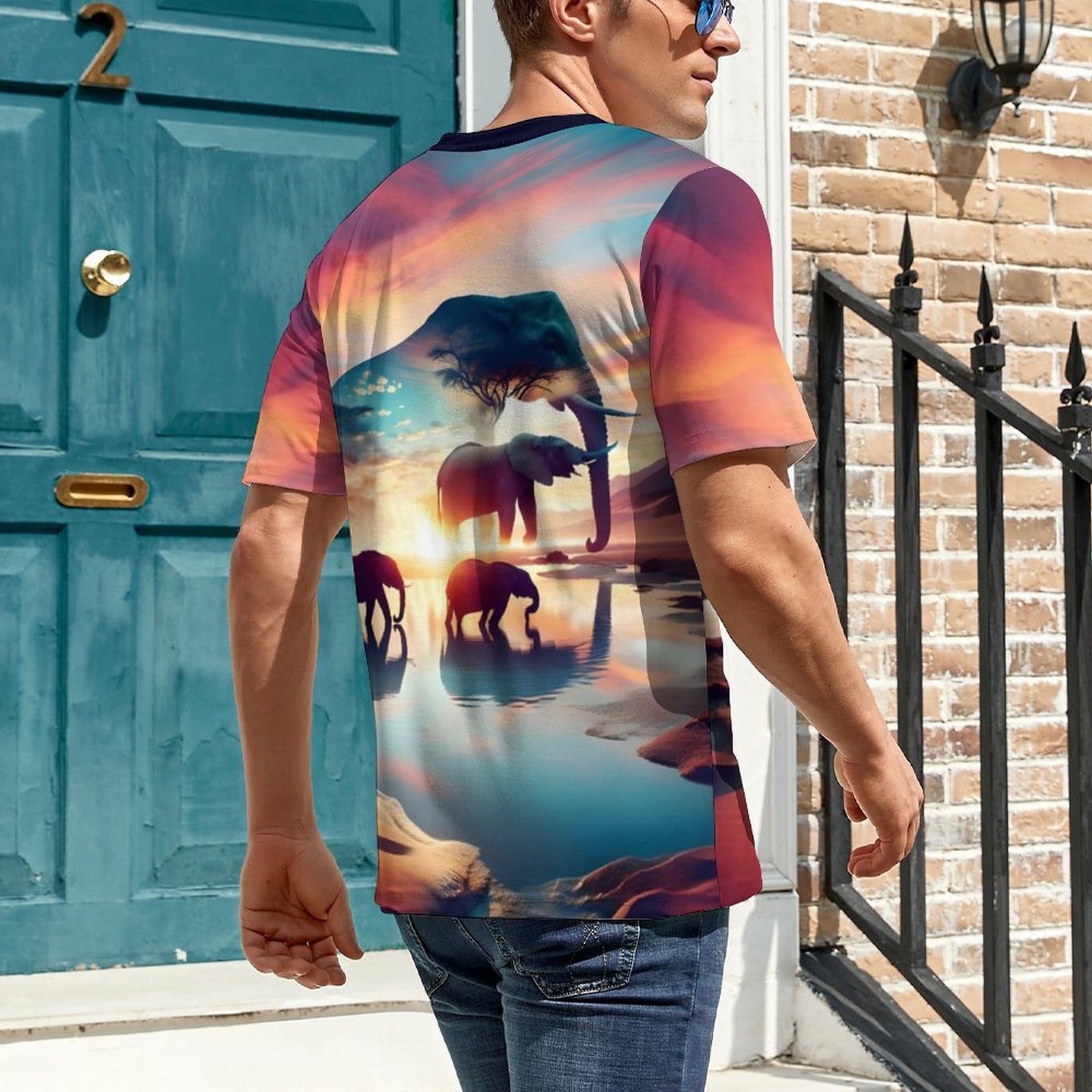 hippieartzone - Sacred Elephant Shirt Shirts Elephant Spirit Animal T-Shirt, Elephant Graphic Shirts, Animal Lovers T-Shirt Gift