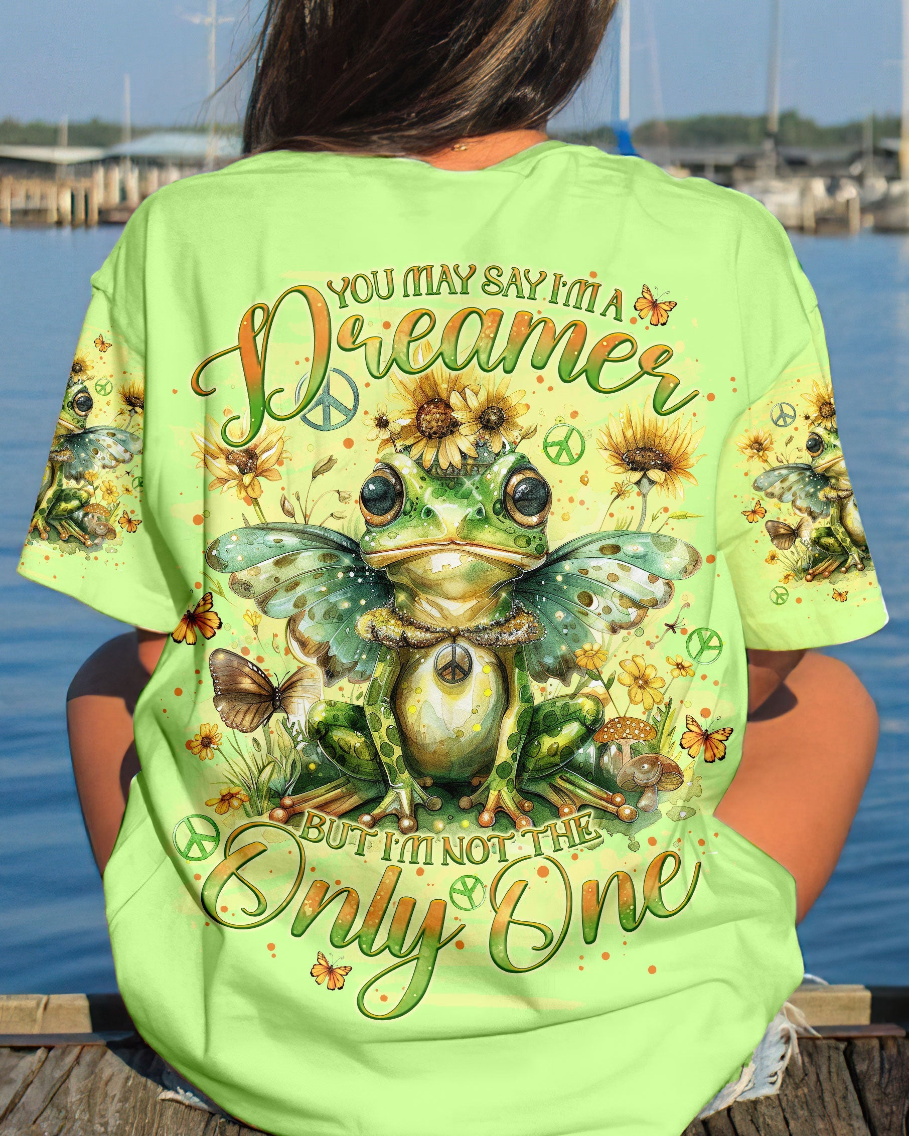 Hippie Art Zone - You May Say I'M A Dreamer Frog For Hippie