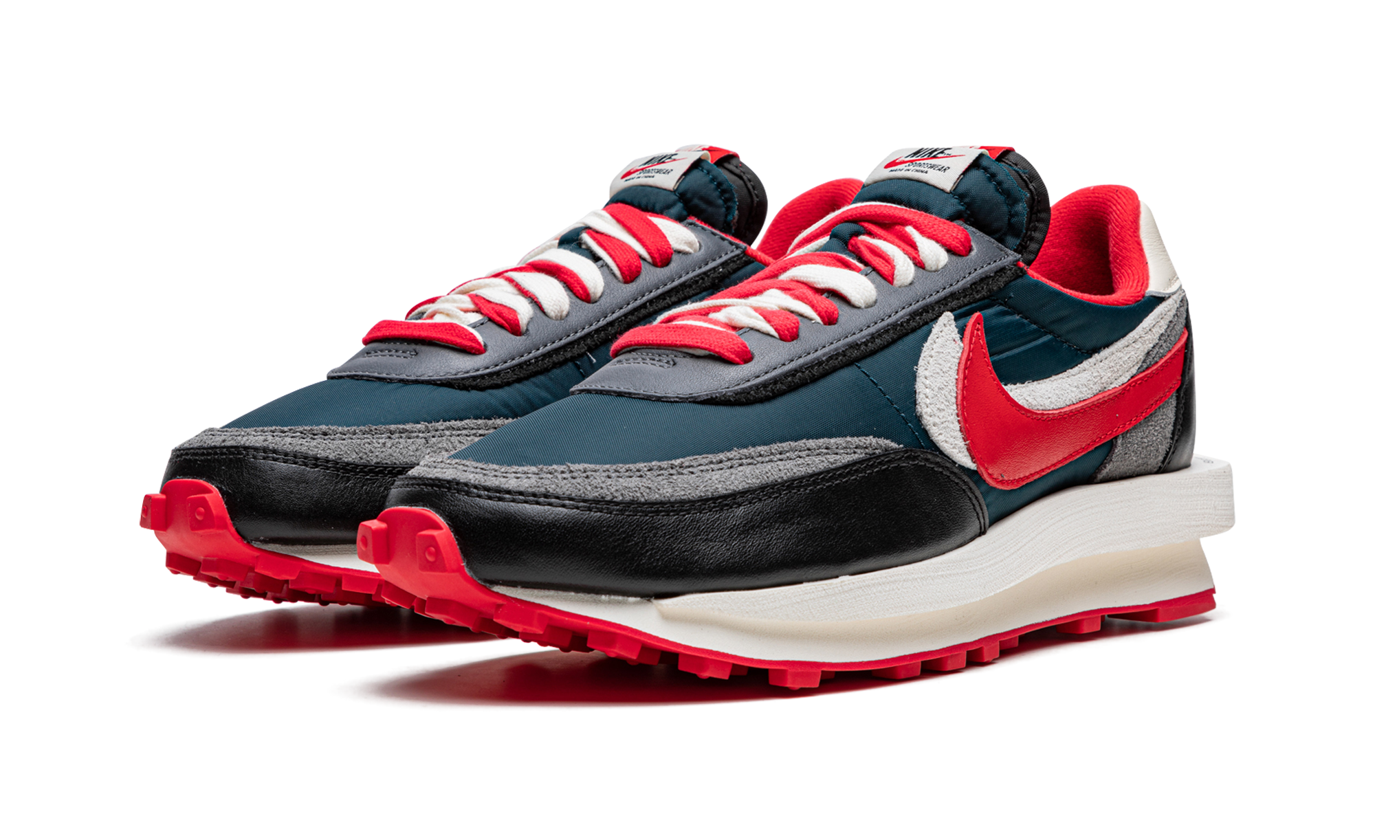 Ldwaffle "undercover X Sacai - Midnight Spruce University Red" - 2