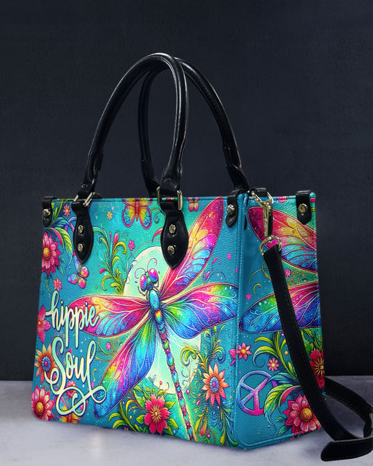 hippieartzone Bag - HIPPE SOUL DRAGONFLY LEATHER HANDBAG