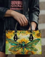 hippieartzone Bag -  I AM ENOUGH DRAGONFLY LEATHER HANDBAG
