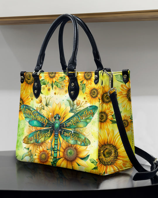 hippieartzone Bag -  I AM ENOUGH DRAGONFLY LEATHER HANDBAG