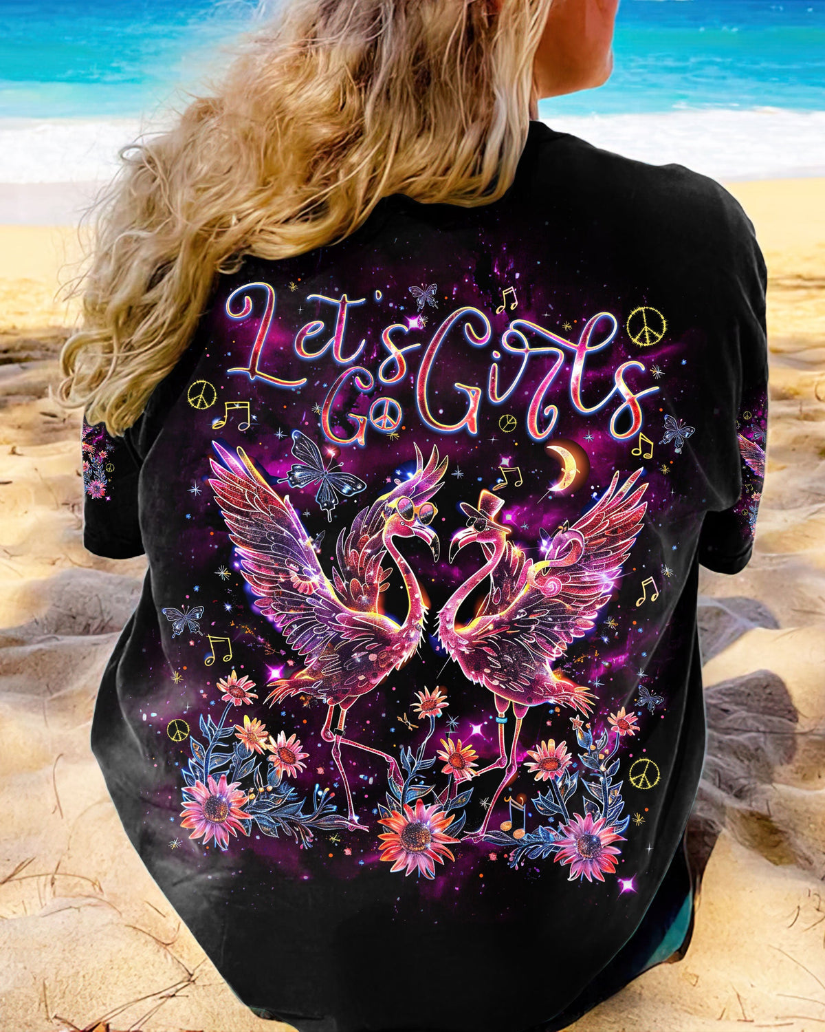 Hippie Art Zone - Let&#39;S Go Girls Flamingo For Hippie