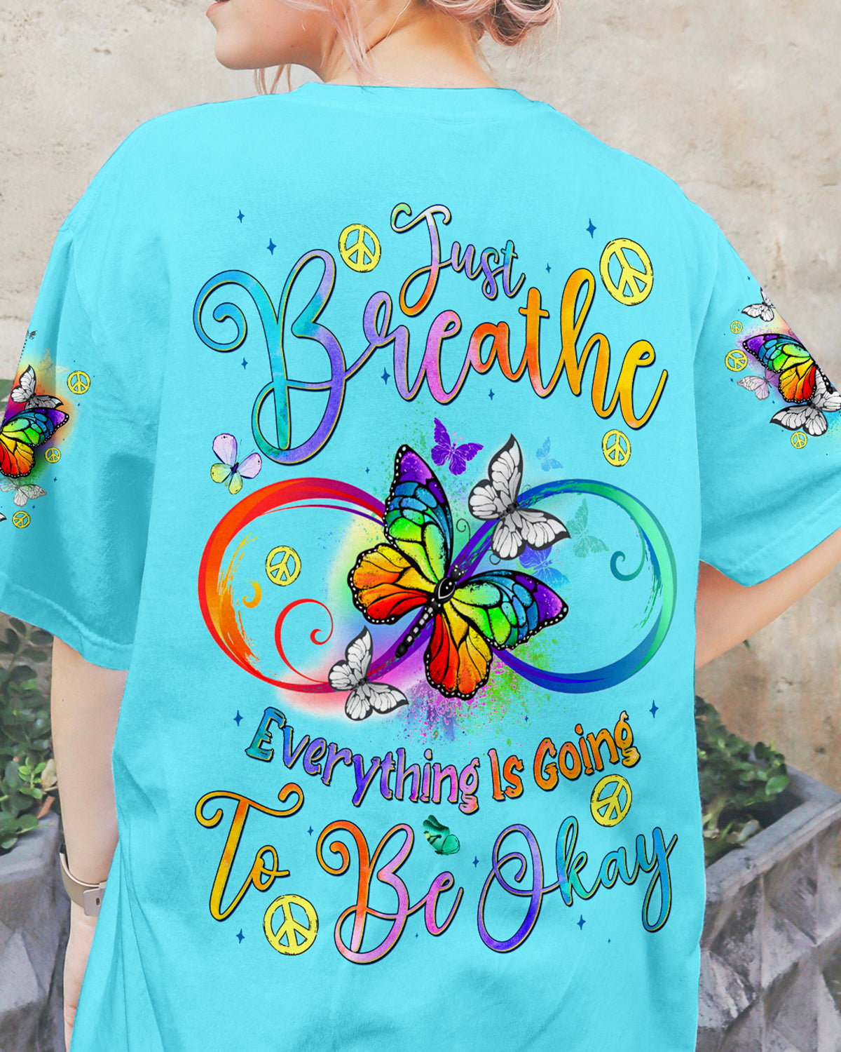 Hippie Art Zone - Just Breathe Butterflies Infinity For Hippie