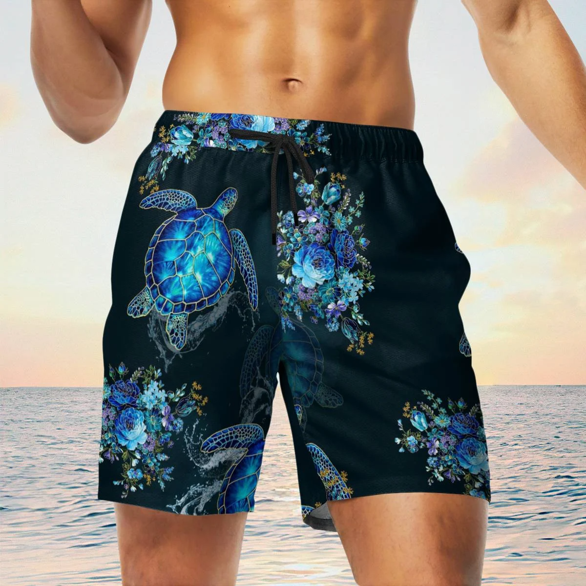 hippieartzone - SAME BLUE TURTLE BEACH FLOWER TROPICAL HAWAII SHIRT.