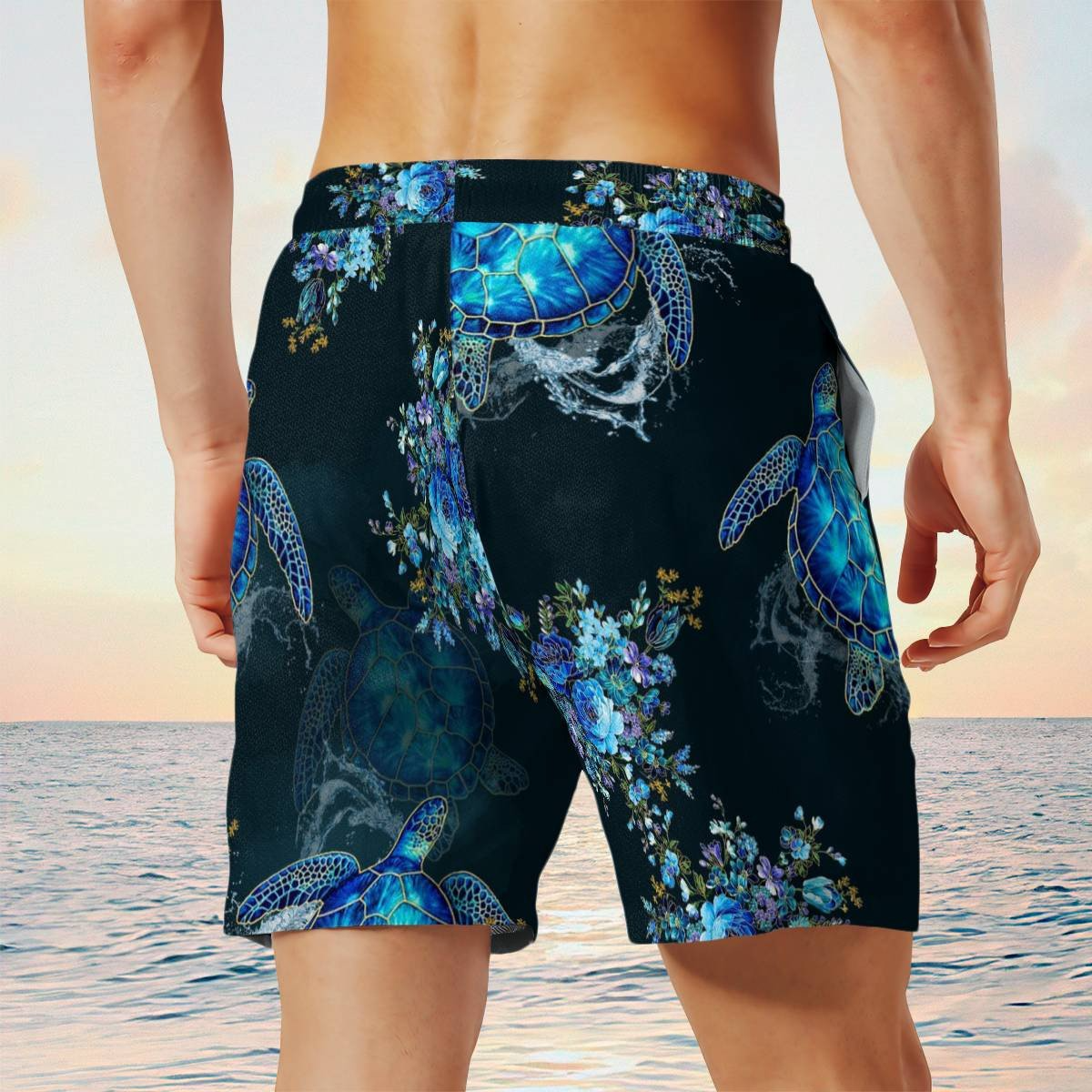 hippieartzone - SAME BLUE TURTLE BEACH FLOWER TROPICAL HAWAII SHIRT.