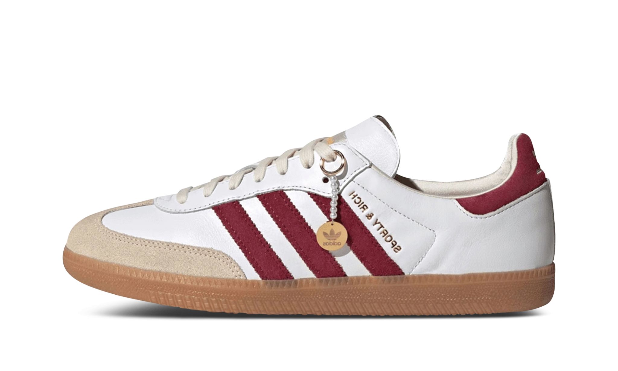 Samba OG "Sporty & Rich - White Core Burgundy" Sneaker IF5660