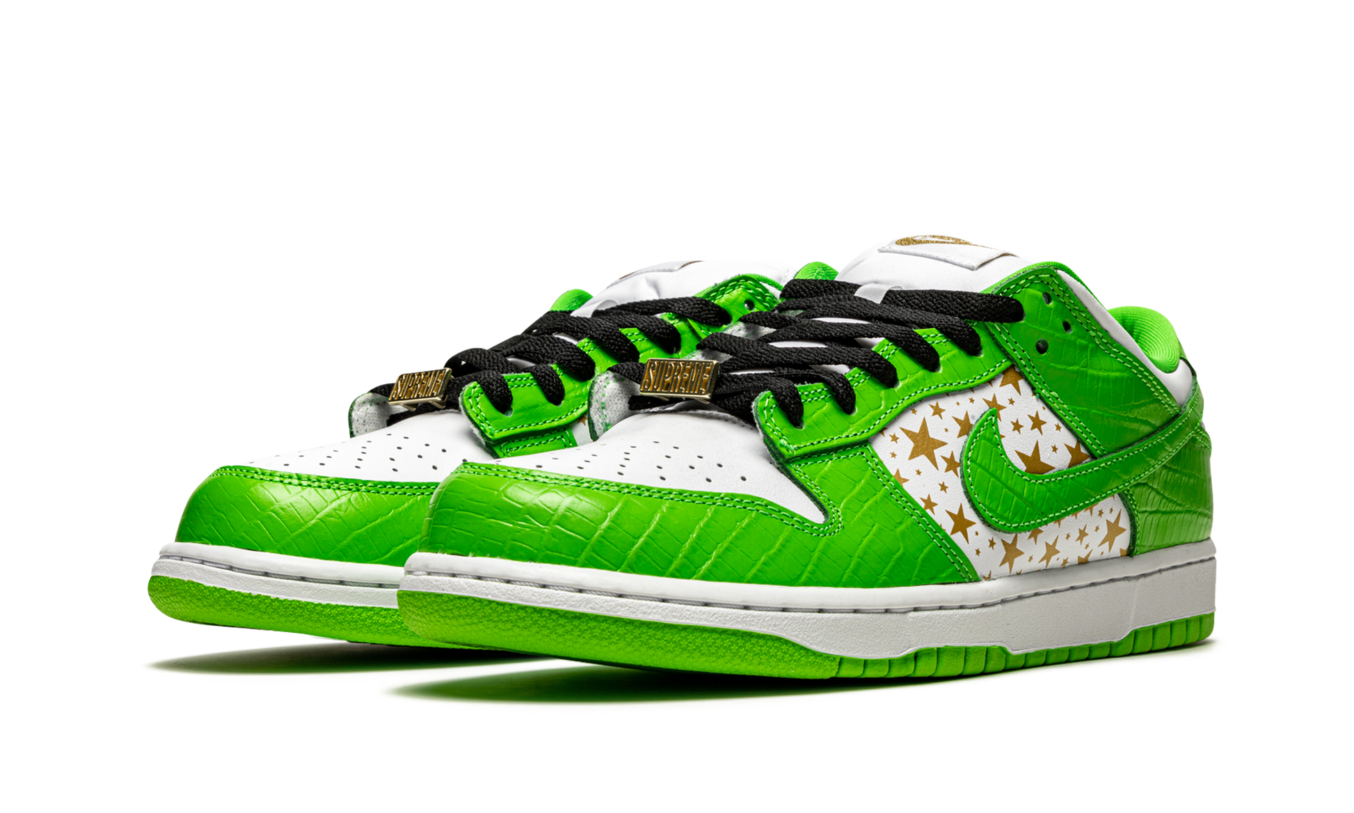 Sb Dunk Low "supreme - Stars - Mean Green" - 2