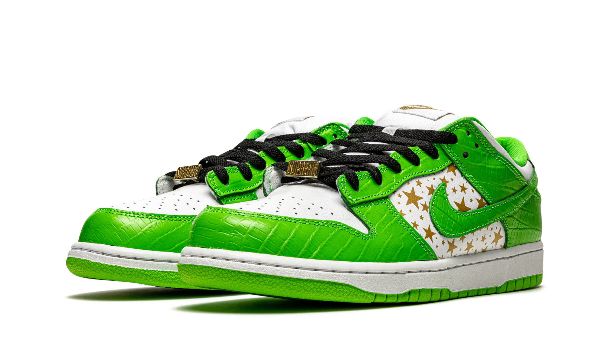 Sb Dunk Low "supreme - Stars - Mean Green" - 2