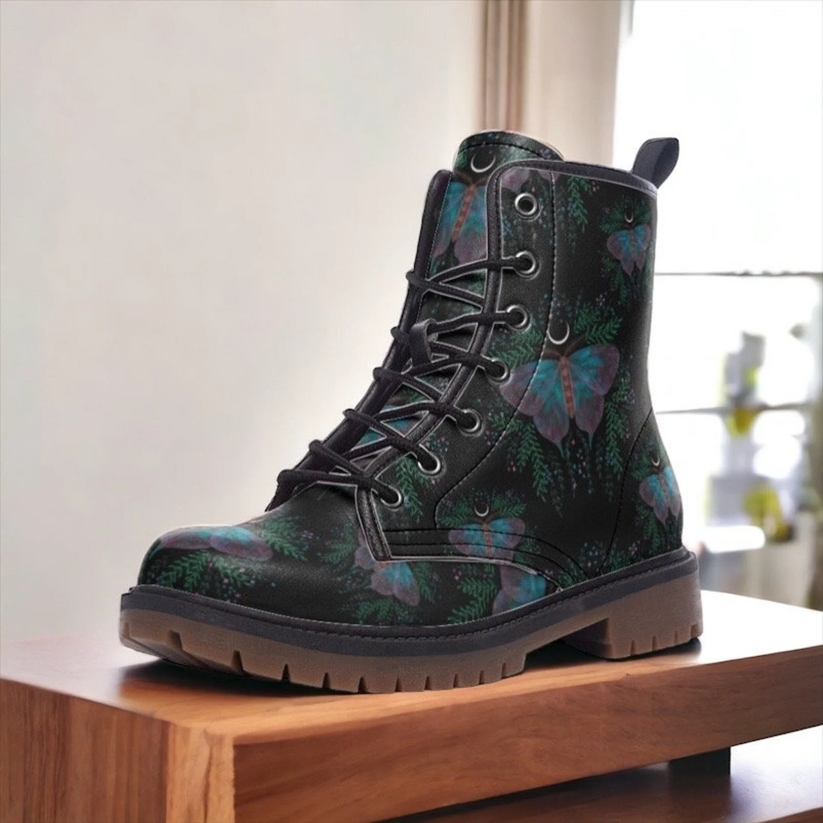 Hippie Art Zone - Dark Celestial Butterflies Boots.