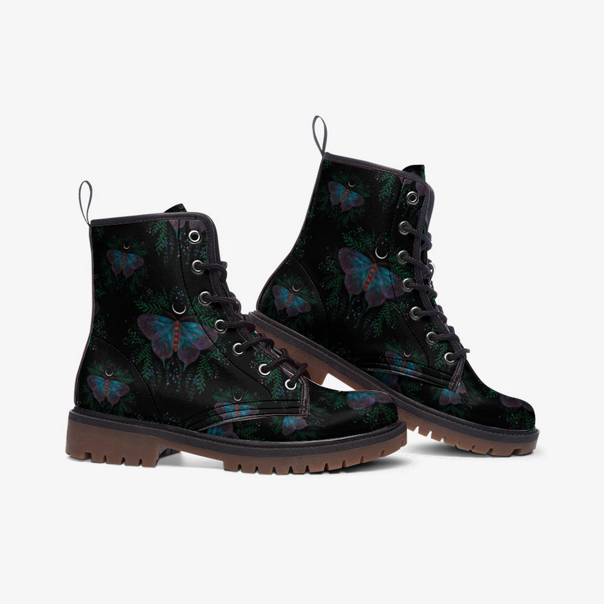 Hippie Art Zone - Dark Celestial Butterflies Boots.