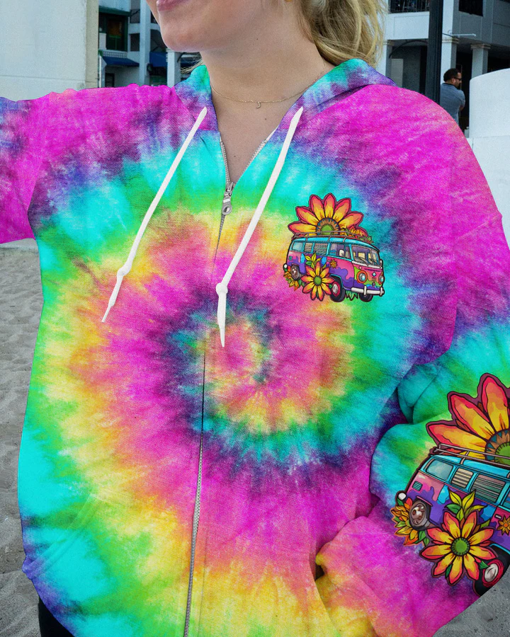 Hippie Art Zone - On A Dark Desert Highway Tie Dye For Hippie