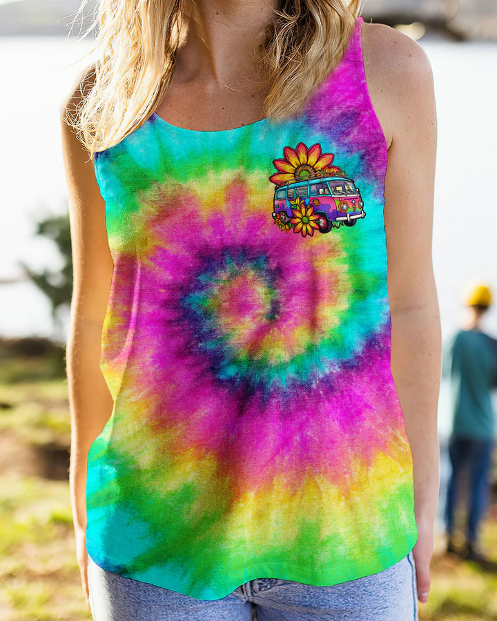 Hippie Art Zone - On A Dark Desert Highway Tie Dye For Hippie