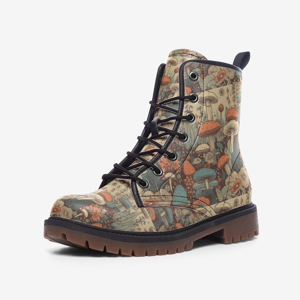 Hippie Art Zone - Vintage Mushroom Boots, Mushroom Foraging Boots | Boho Boots.