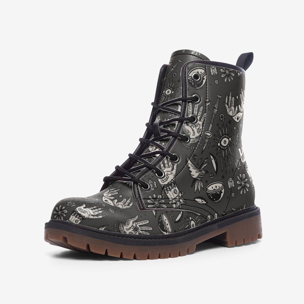 Hippie Art Zone - Gothic Pattern | Goblincore Boots | Alchemy Boots